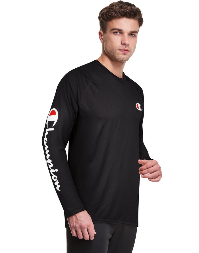 Champion Baselayer Crew T-Shirt Heren - Zwart - Belgie 4091HGLIN